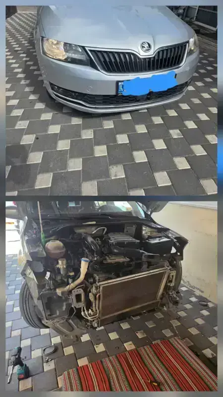 לפני אחרי תיקוני רכב בשטח